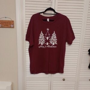 Alternative Burgundy Christmas Tree Tee